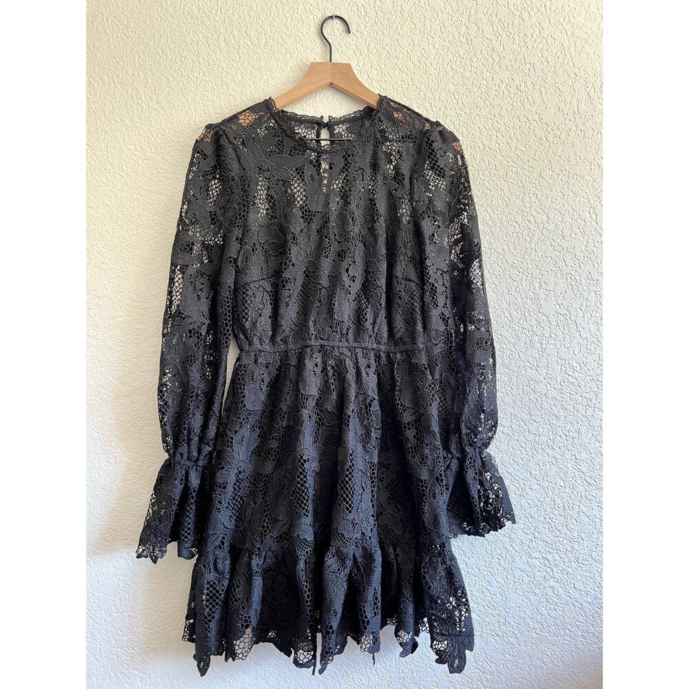 AQUA Lace Mini Dress - Size Small - NWT - Black - Picture 2 of 6